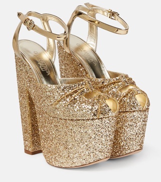 Glitter platform sandals