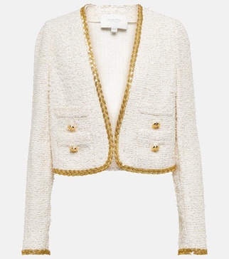 Embellished curly cropped jacket