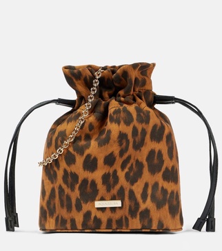 Christy Mini leopard-print suede pouch