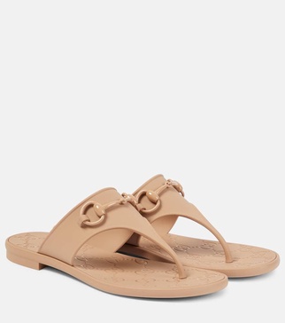 Horsebit thong sandals