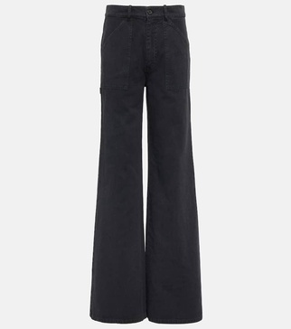 Quentin twill wide-leg pants