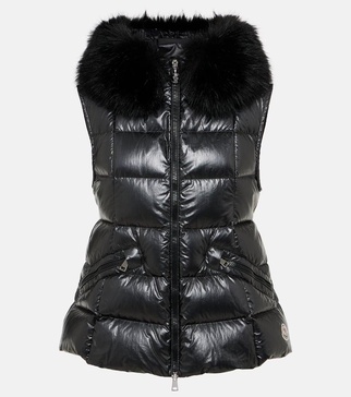 Anse shearling-trimmed down vest