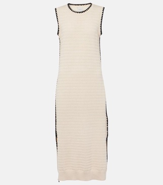 Dwight knitted cotton midi dress