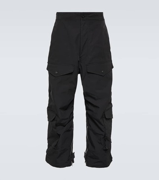 Wide-leg technical cargo pants