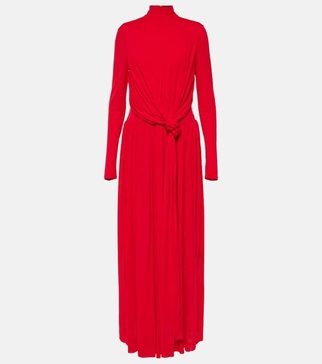 Meret draped crepe jersey maxi dress