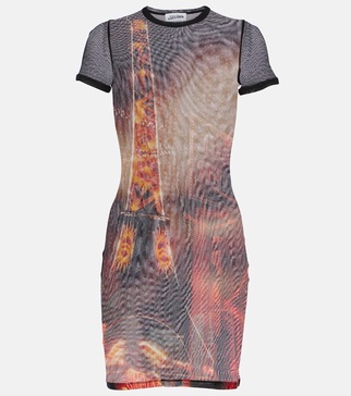 Pigalle printed mesh minidress