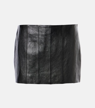 Meelar leather miniskirt 