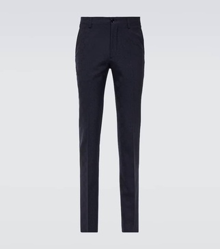 Wool slim pants