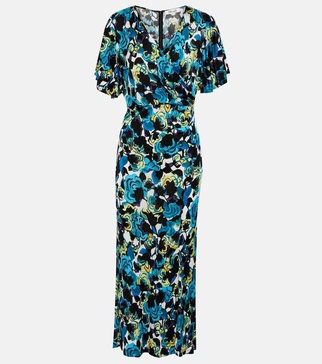 Zetna floral jersey midi dress