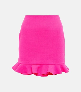 Wool-blend miniskirt