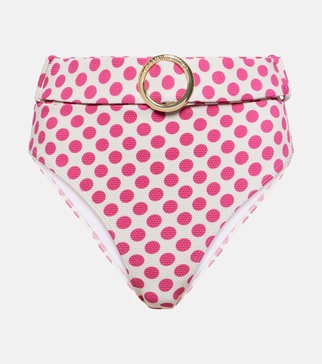 Ursula polka-dot high-rise bikini bottom