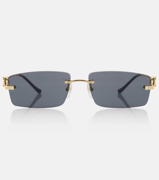 Panthère De Cartier rectangular sunglasses