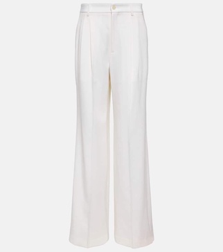 Flavie virgin wool wide-leg pants