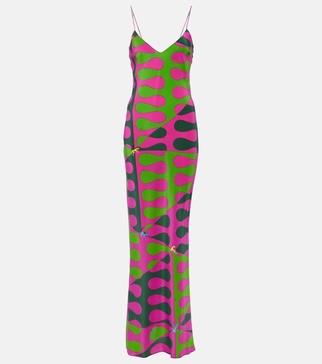 Leocorno silk maxi dress