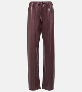 High-rise wide-leg pants