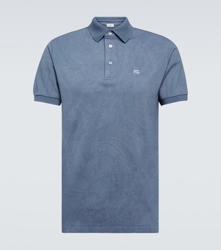 Paisley cotton polo shirt