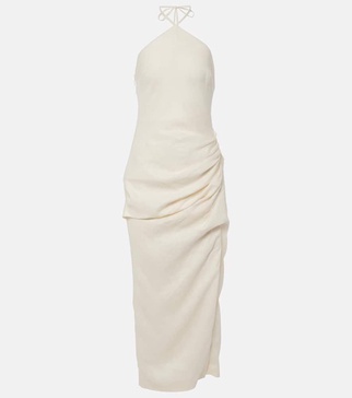 Hansel halterneck linen maxi dress