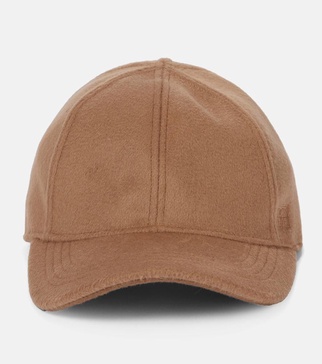 Wool and cashmere baseball cap