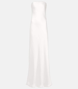 Crepe satin gown