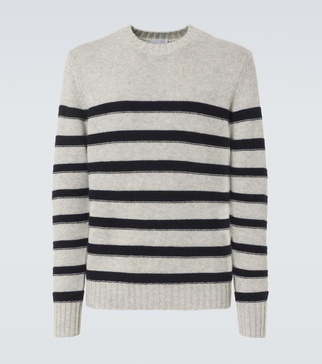 Striped wool and cashmere sweater