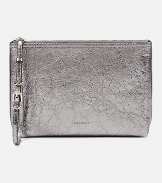 Voyou metallic leather pouch