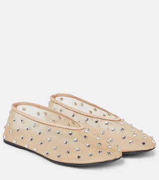 Marcy crystal-embellished ballet flats