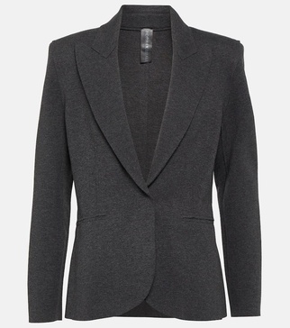 Cotton-blend terry blazer