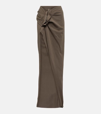 DRKSHDW gathered cotton maxi skirt