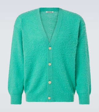 Cashmere, wool, and silk cardigan