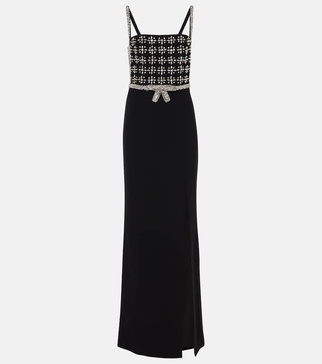 Rina crystal-embellished gown