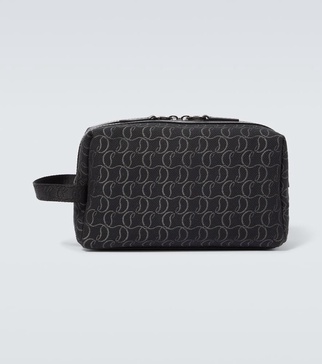 Zip N Flap logo jacquard pouch