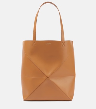 Puzzle Fold XL leather tote bag