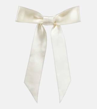 Virginia silk satin bow barrette