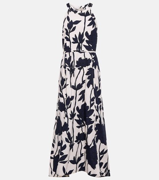 Floral cotton midi dress