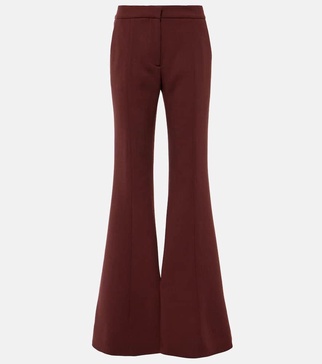 Virgin wool flared pants