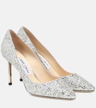 Romy 85 glitter pumps