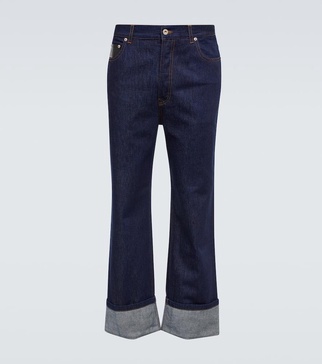 Fisherman flared cuffed jeans