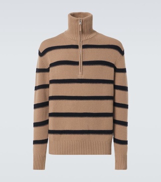 Wool and cashmere half-zip sweater