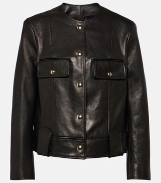 Laybin cropped leather jacket