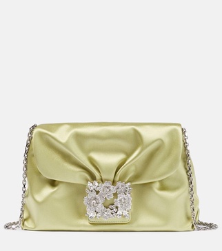 RV Bouquet embellished satin shoulder bag