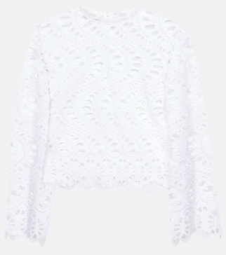 Broderie anglaise cotton top