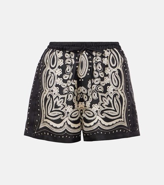 Frances printed silk shorts