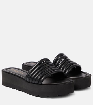 Leather platform sandals 