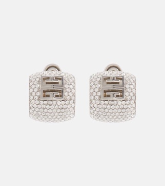 4G crystal-embellished earrings