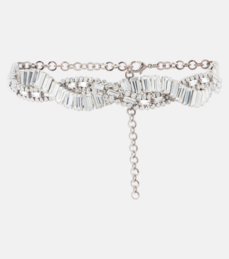 Crystal-embellished choker