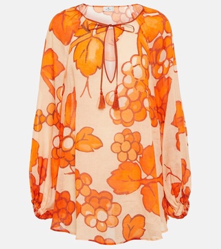 Printed ramie tunic