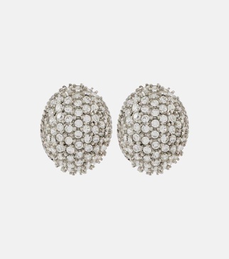 Tinsel crystal-embellished earrings