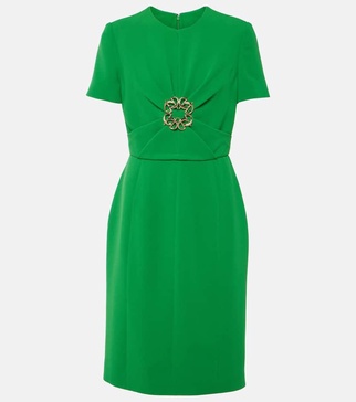 Gathered cady midi dress