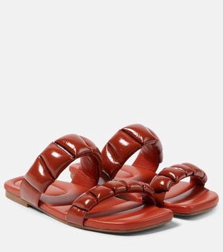 Leather slides