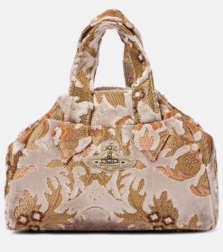 Yasmine Medium velvet jacquard tote bag